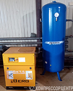 Проект - Винтовой компрессор Berg ВК-7.5/8 Е и вертикальный ресивер Remeza РВ 500.11.00 Проект - Винтовой компрессор Berg ВК-7.5/8 Е и вертикальный ресивер Remeza РВ 500.11.00